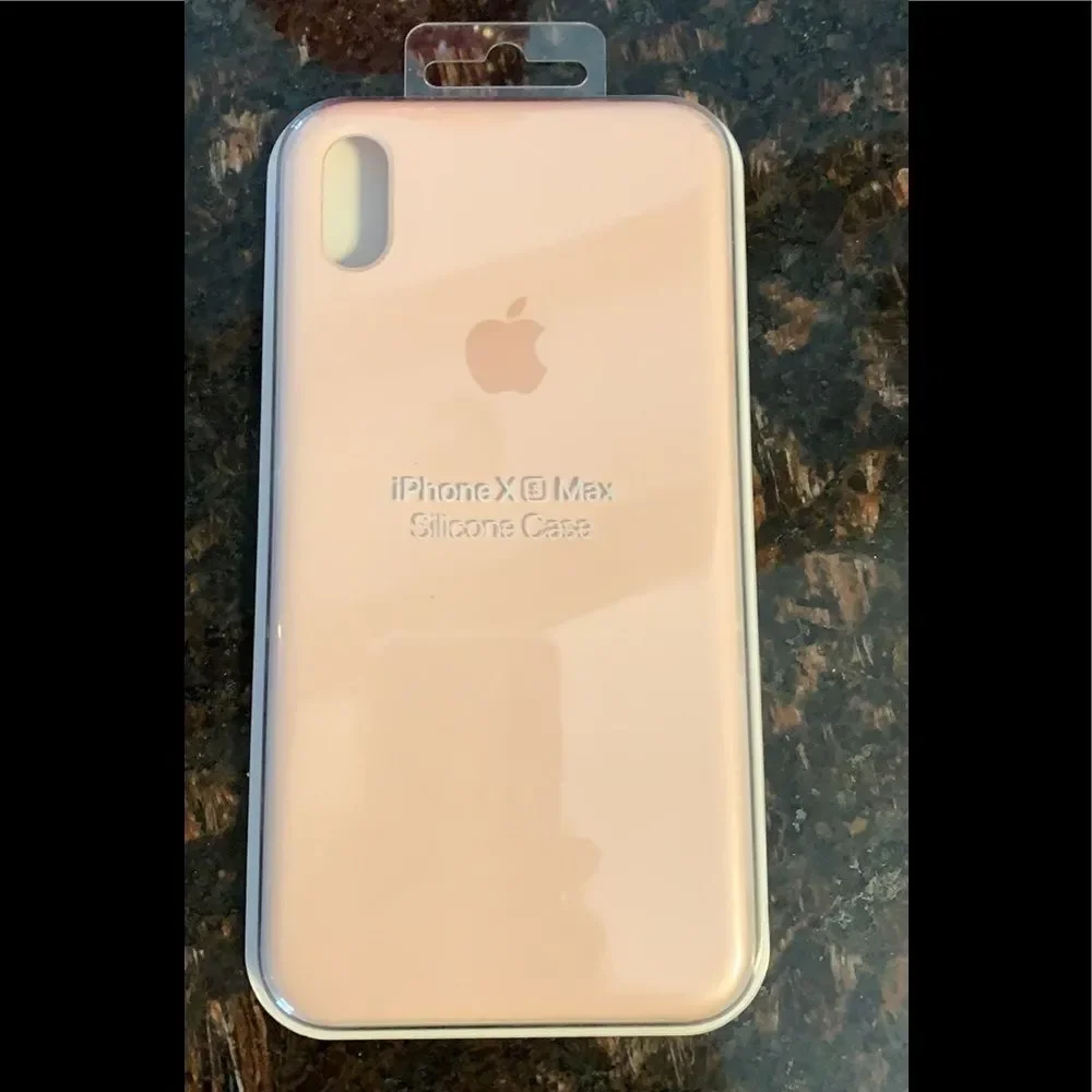 Genuine Apple iPhone Xs Max pink Silicone case 6x3
